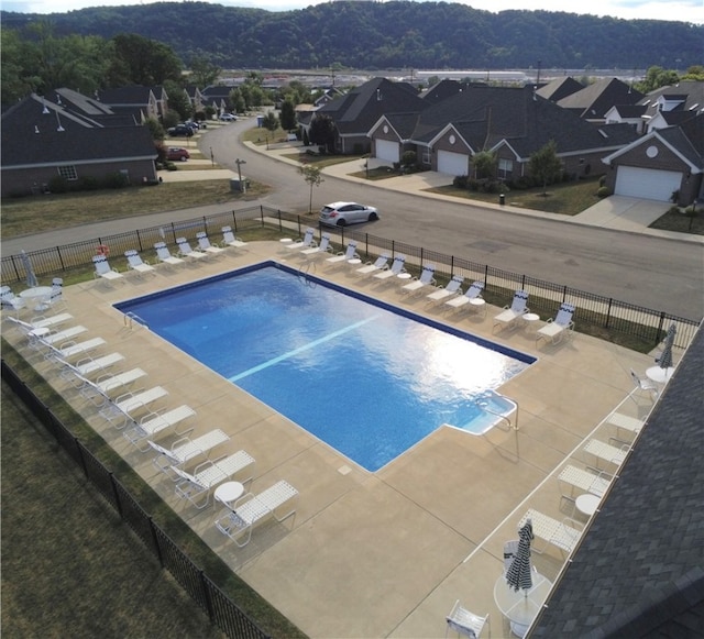 view of pool featuring a patio area