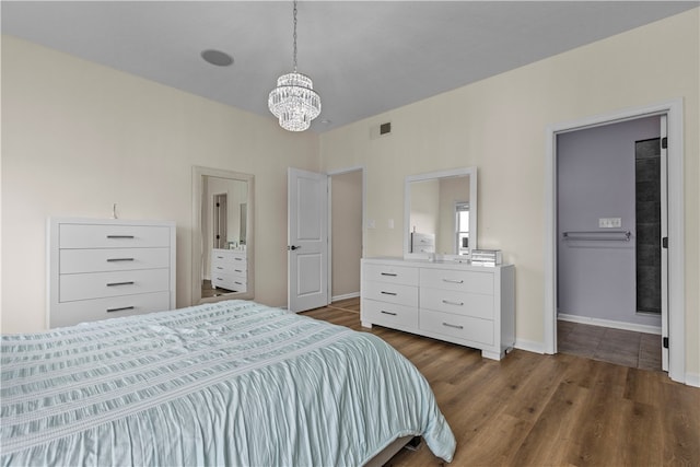 bedroom with hardwood / wood-style floors