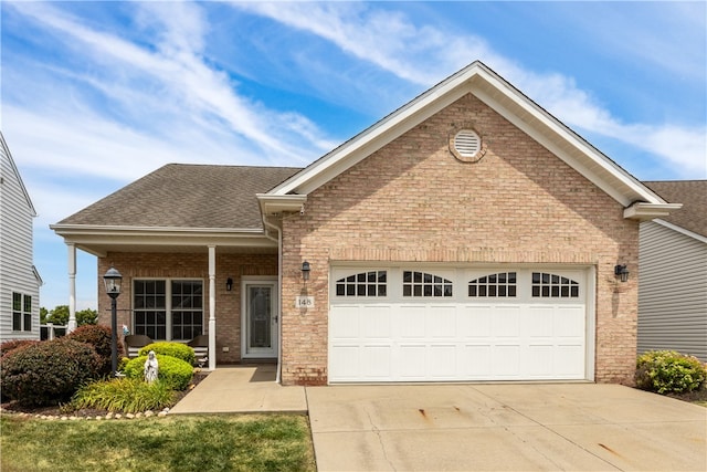 view of front of home featuring a garage