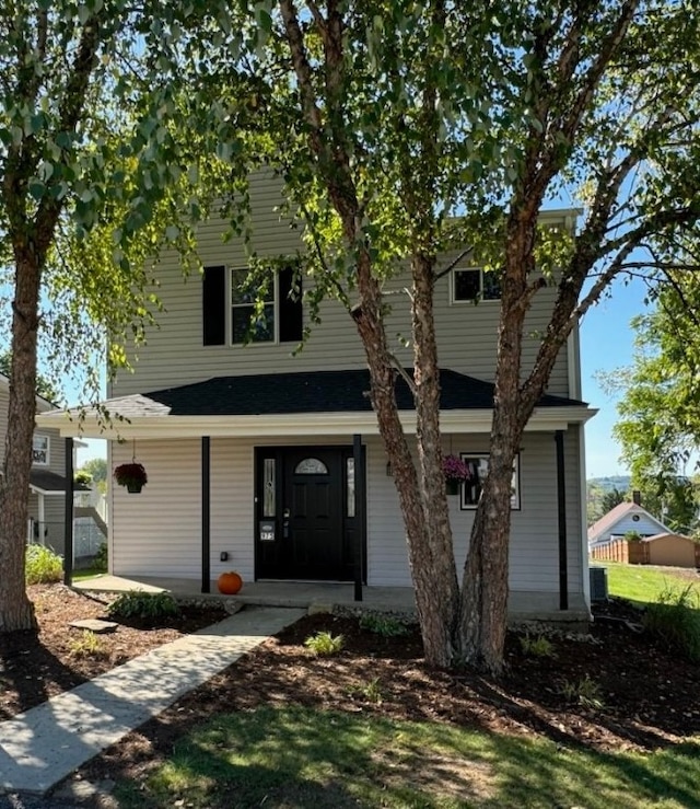 view of front of property with covered porch