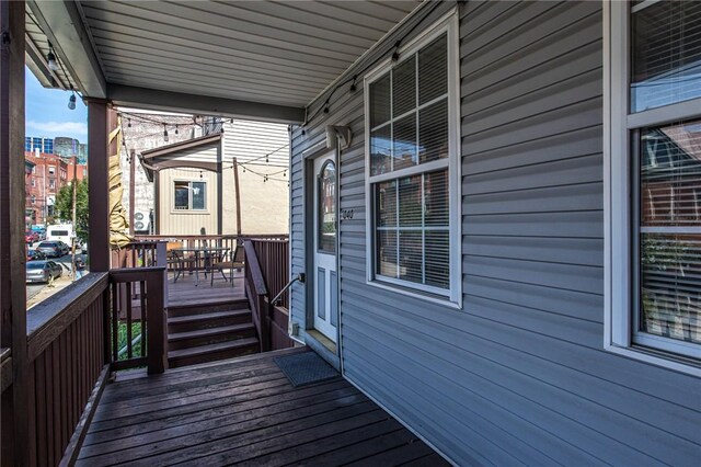 view of wooden deck