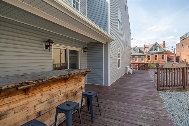 view of wooden deck