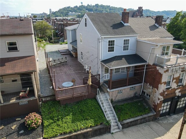 view of front of home with a balcony