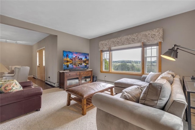 44868 Warner Rd, Pa, PA 16354 - living room with a baseboard radiator and baseboards