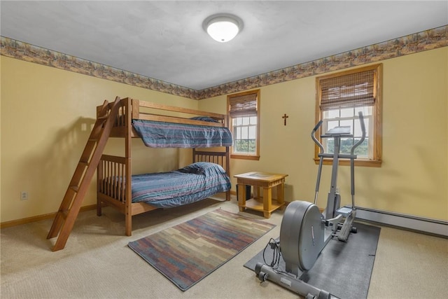 44868 Warner Rd, Pa, PA 16354 - carpeted bedroom featuring baseboards and baseboard heating
