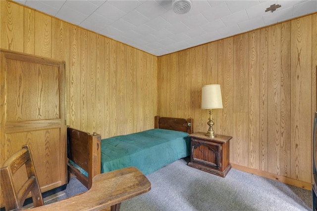 44868 Warner Rd, Pa, PA 16354 - carpeted bedroom featuring wooden walls