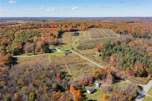 44868 Warner Rd, Pa, PA 16354 - aerial overview of property's location with a heavily wooded area and rural landscape
