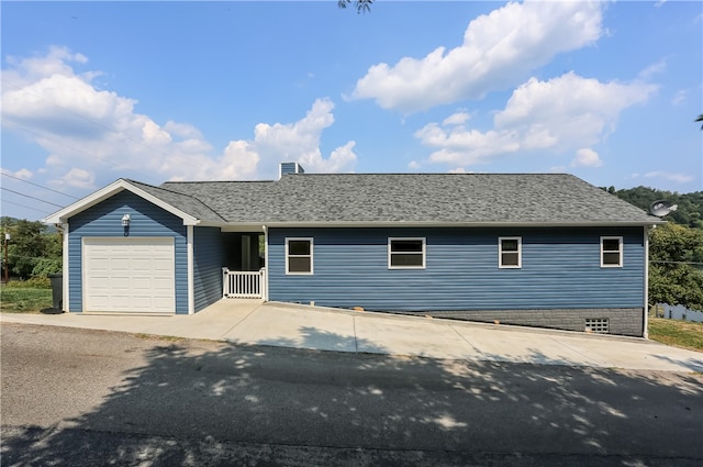 ranch-style house with a garage