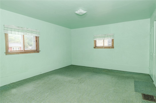 carpeted empty room featuring a wealth of natural light