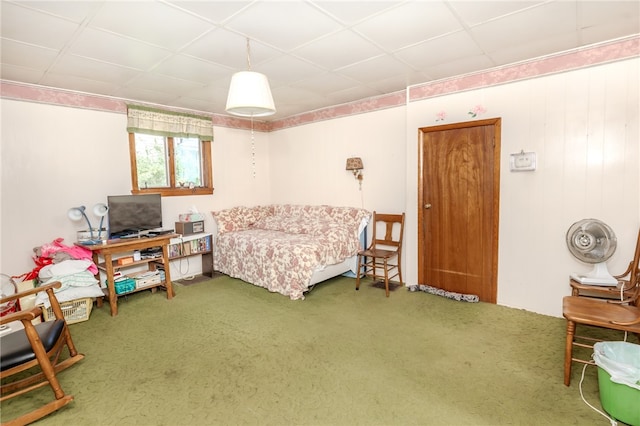 bedroom with carpet floors