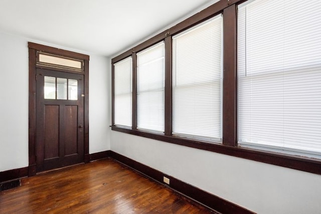 entryway featuring dark hardwood / wood-style floors