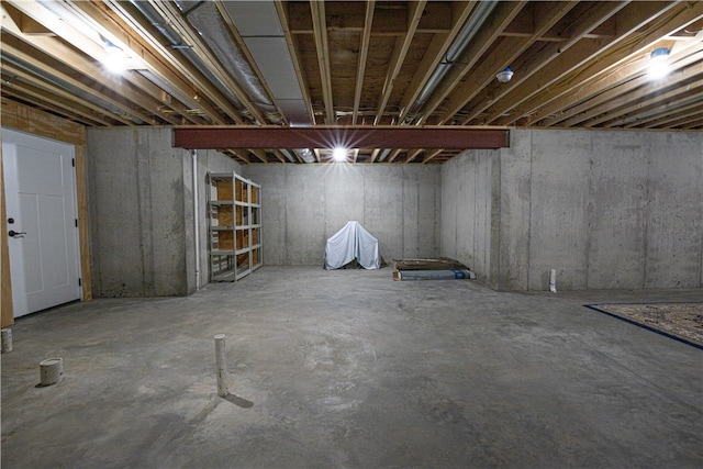 view of basement