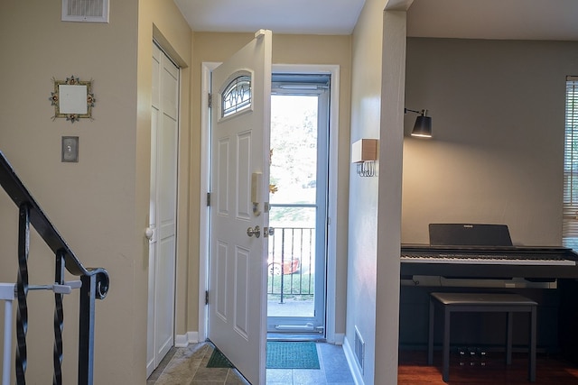 view of tiled foyer