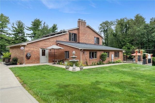 exterior space with a front lawn