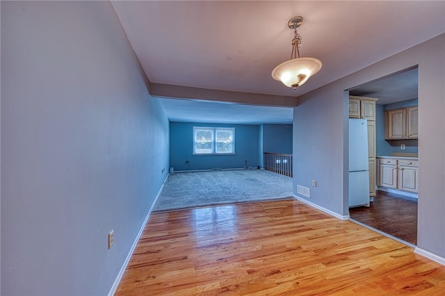 interior space featuring light hardwood / wood-style floors