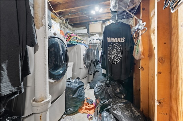 interior space featuring washer / dryer