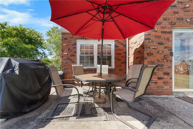 view of patio / terrace with area for grilling