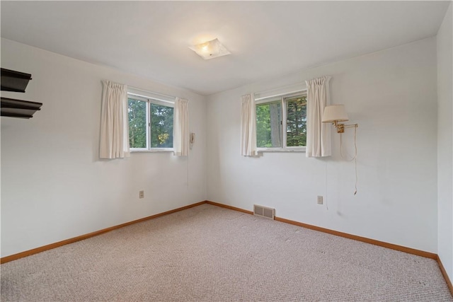 empty room featuring carpet and a wealth of natural light