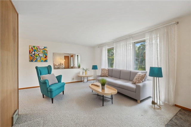 view of carpeted living room