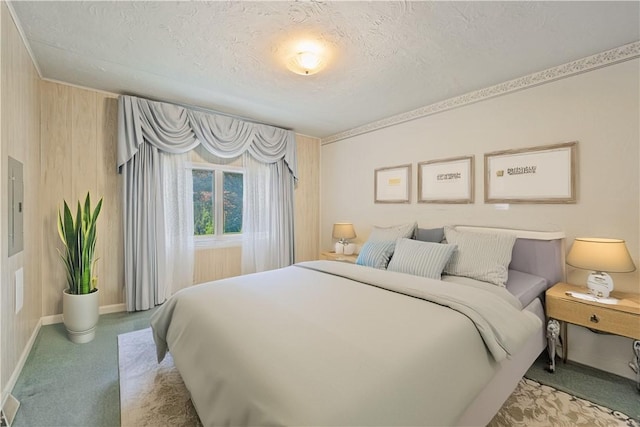 bedroom with a textured ceiling