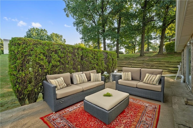 view of patio / terrace with an outdoor hangout area