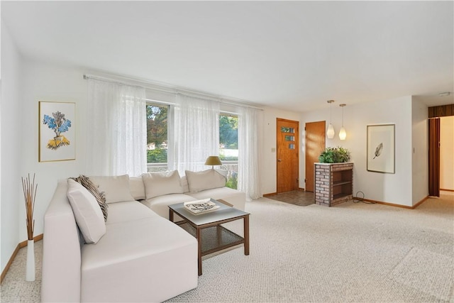 view of carpeted living room