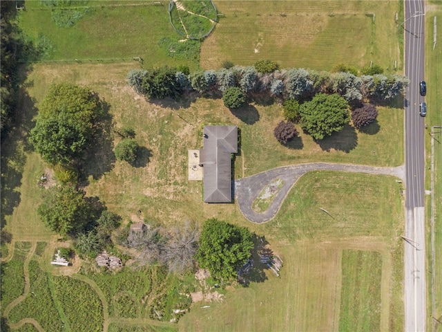 bird's eye view featuring a rural view