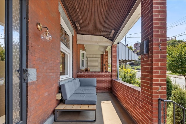 balcony with covered porch