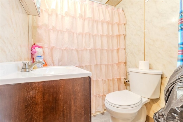 4900 Walnut St, Versailles Boro, PA 15132 - full bathroom featuring vanity, toilet, and a shower with shower curtain