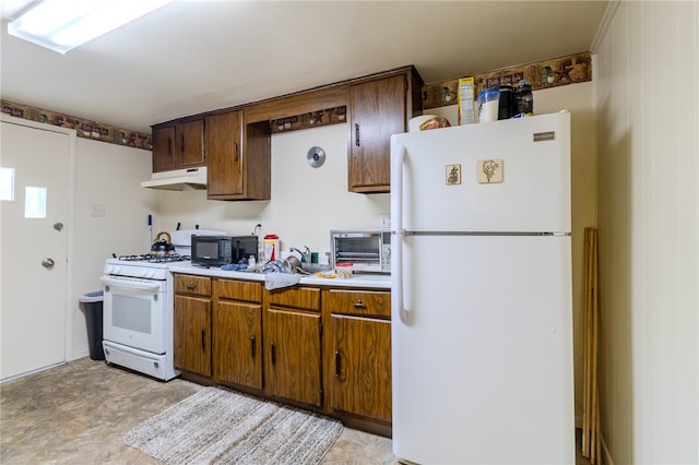 kitchen with white appliances