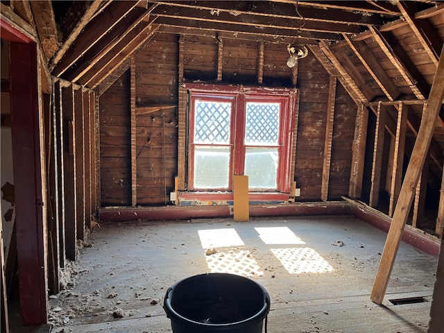 view of attic