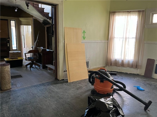 interior space featuring wainscoting