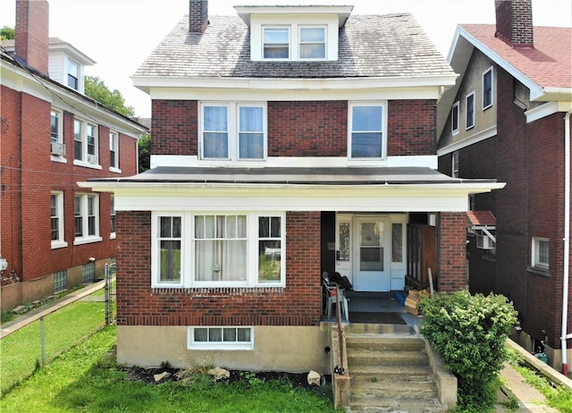 view of front of property featuring a porch