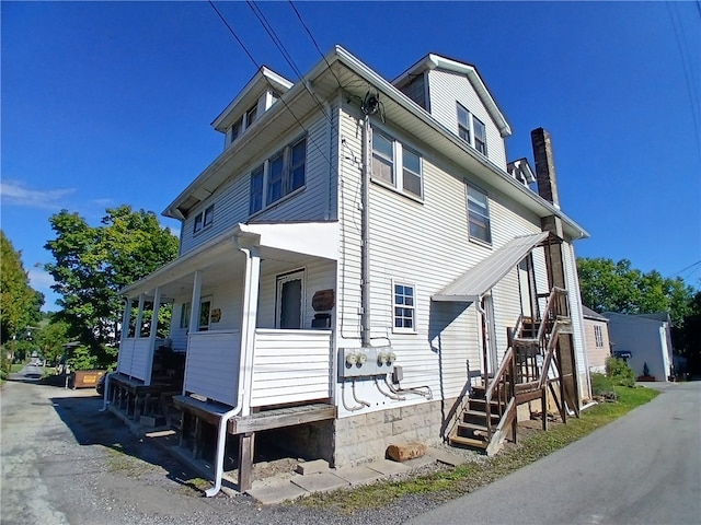 exterior space with a porch