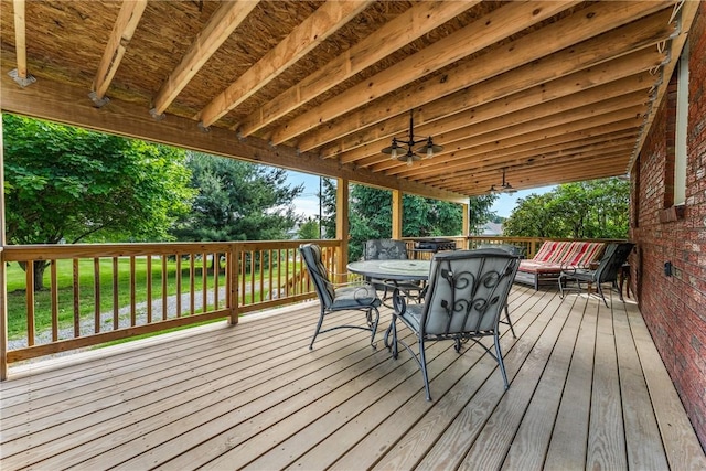 3434 Mitchell Rd, Neshannock Twp, PA 16105 - deck featuring outdoor dining space