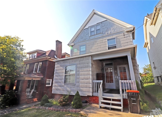 view of front of home with a porch