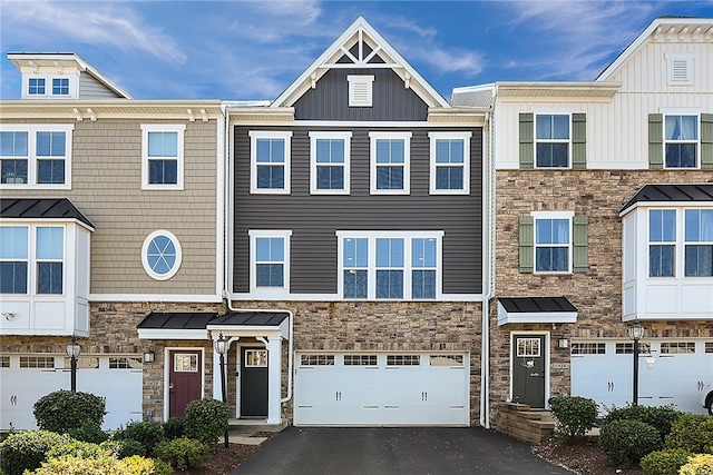 view of property with a garage