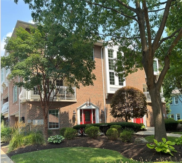 exterior space with a balcony