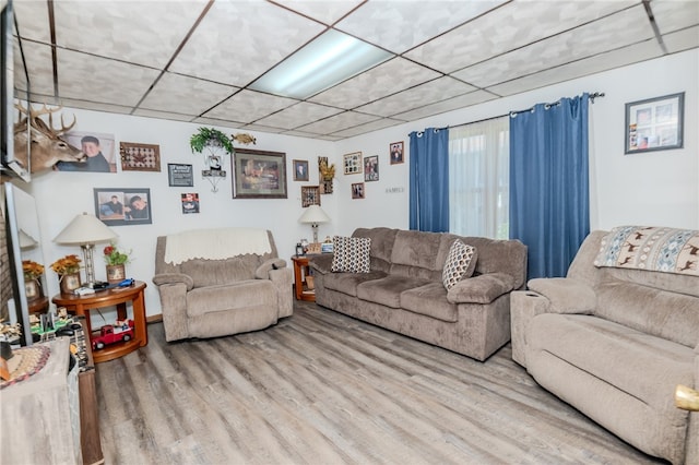 living room featuring hardwood / wood-style floors