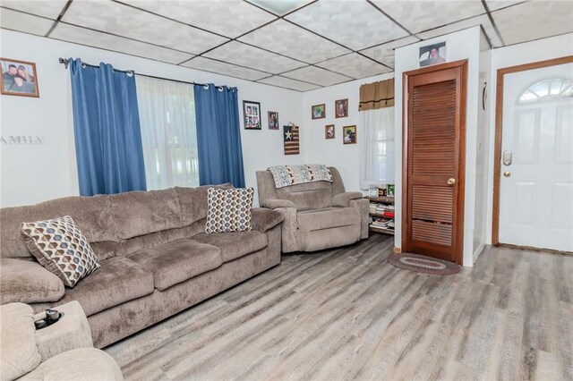 living room featuring hardwood / wood-style flooring and plenty of natural light