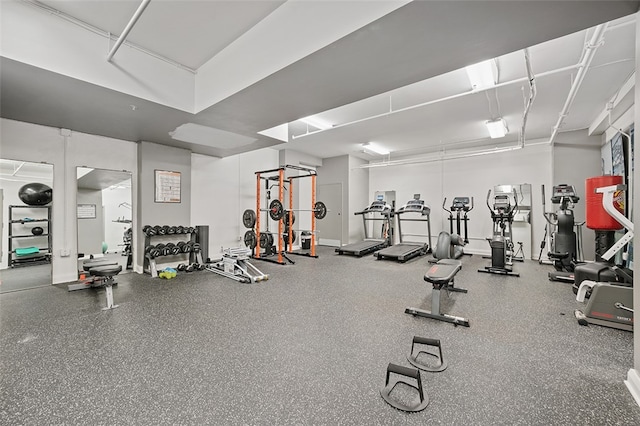 view of exercise room