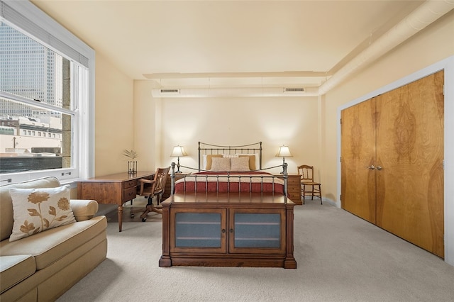 view of carpeted bedroom