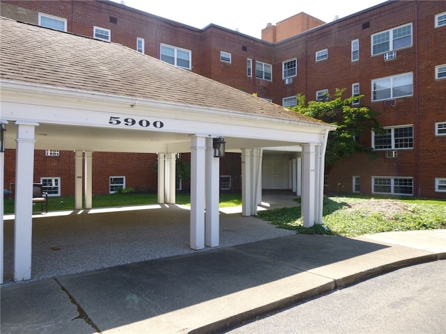 view of community with a carport