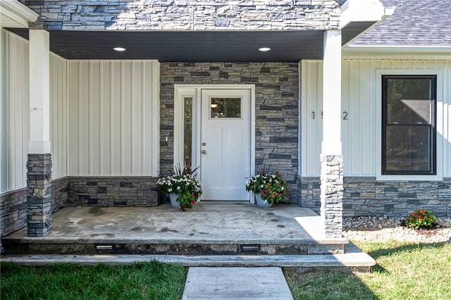 view of doorway to property