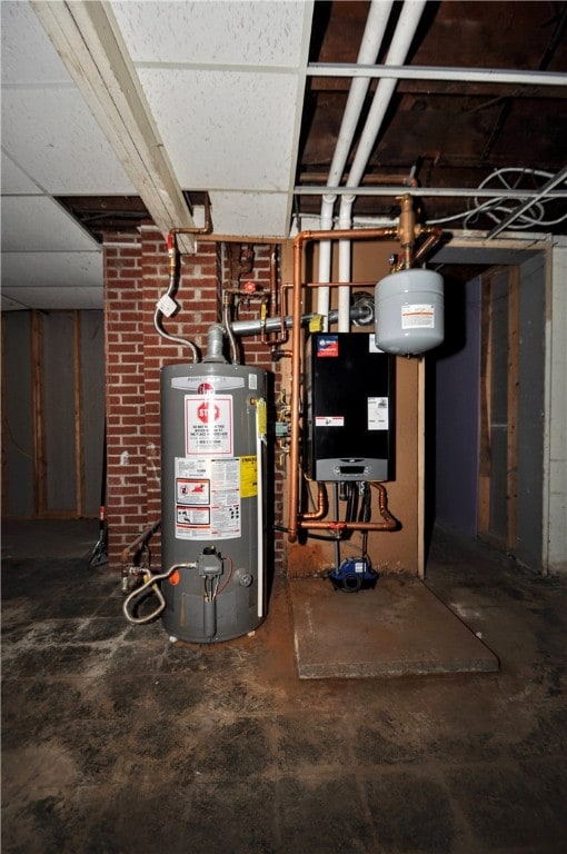 utilities featuring gas water heater