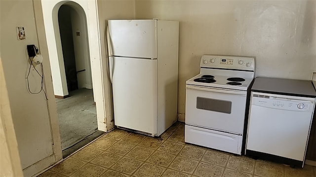 kitchen with white appliances