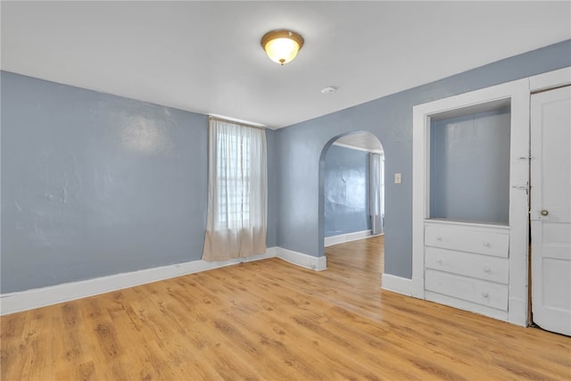 empty room featuring light wood-type flooring