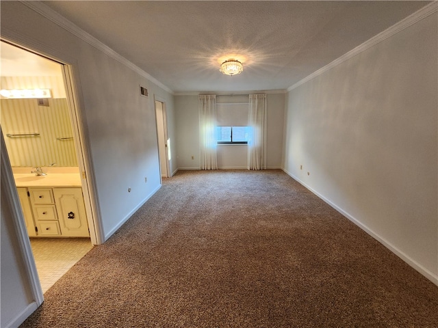 interior space with ornamental molding