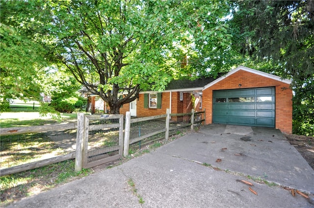 view of front of house featuring a garage