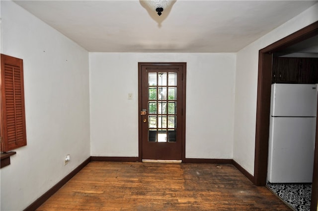 interior space featuring dark hardwood / wood-style floors